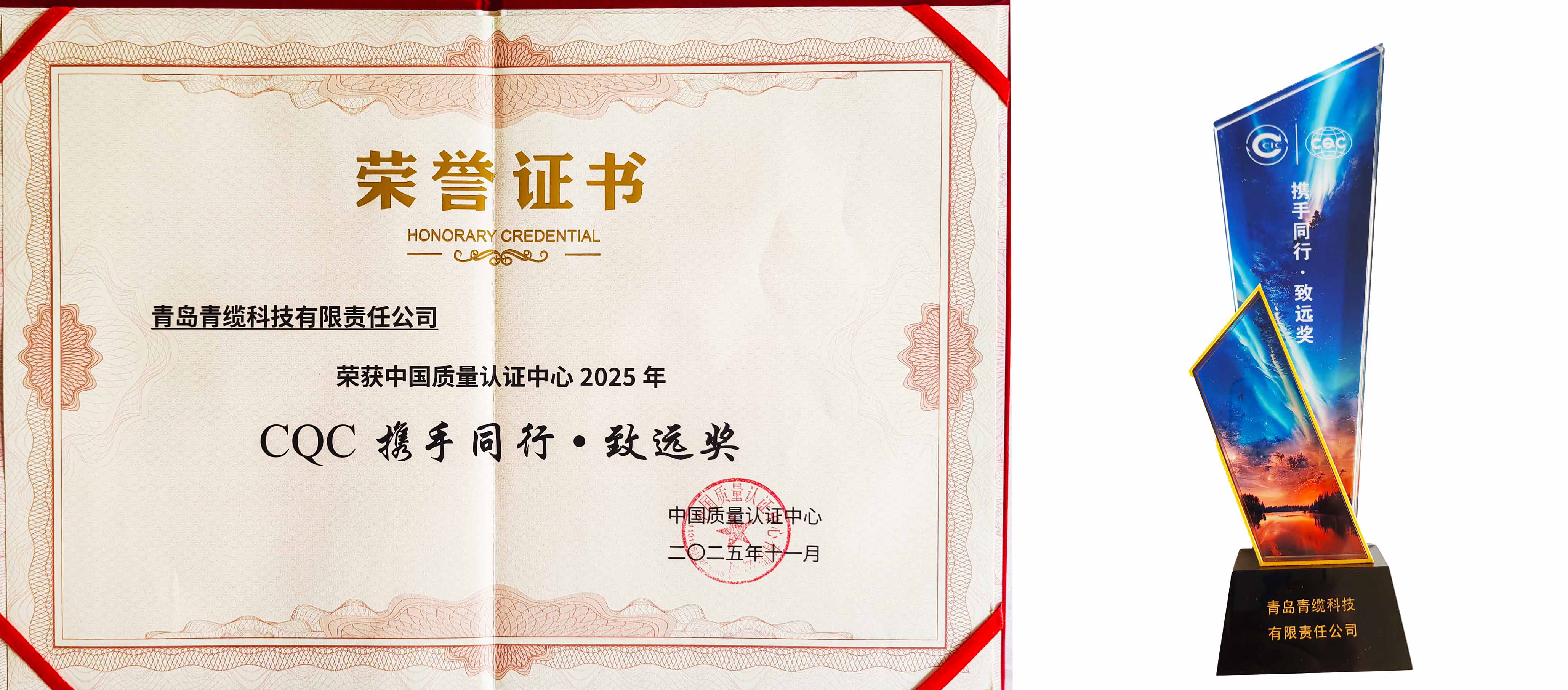 聚焦前沿，共話品質(zhì) | 青纜榮獲CQC攜手同行·致遠(yuǎn)獎(jiǎng)(圖3)